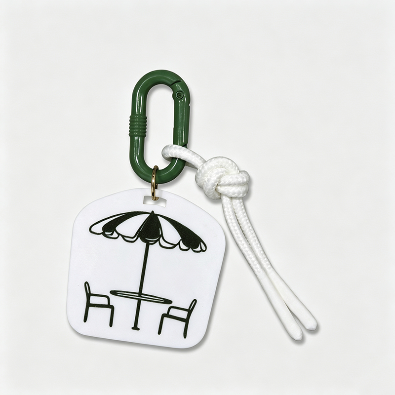 Rope Clip Floral Charm Keychain