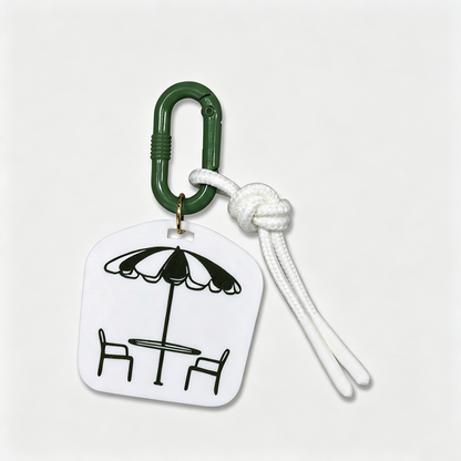 Rope Clip Floral Charm Keychain