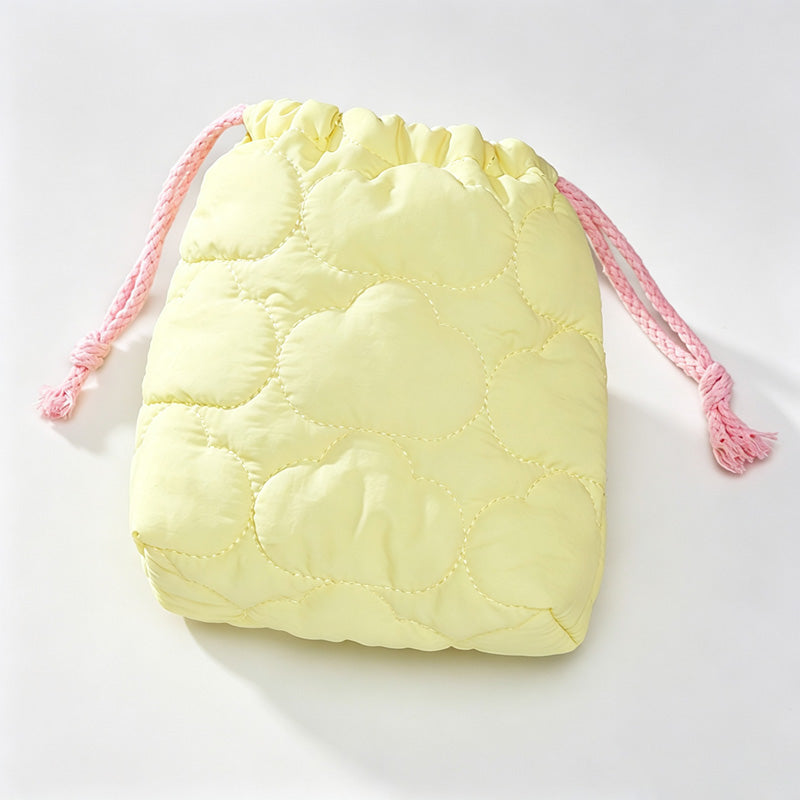 Cloud‑Quilted Drawstring Storage Pouch