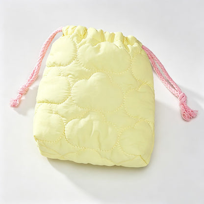 Cloud‑Quilted Drawstring Storage Pouch
