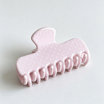 Stripe Polka‑Dot Hair Claw Clip