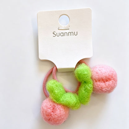 Felt Fruit Animal Hair Tie Set