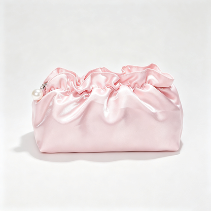 Satin Drawstring Cosmetic Pouch