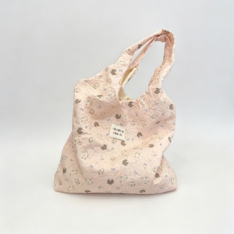 Floral Print Shoulder Tote Bag