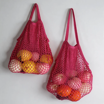 Pastel Hollow-out Mesh Shoulder Bag