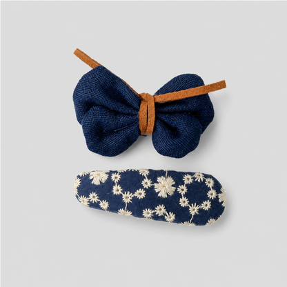 Mixed Bow Hair Clip Set