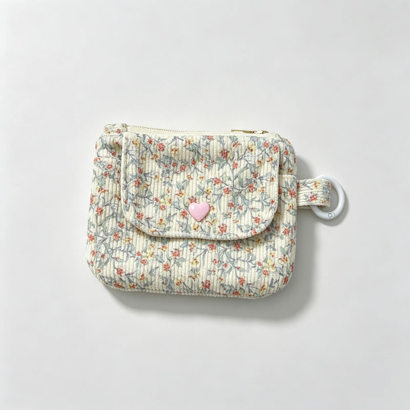 Floral Print Wallet Card Holder