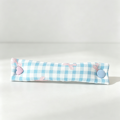 Grid Print Snap Closure Data Cable Organizer