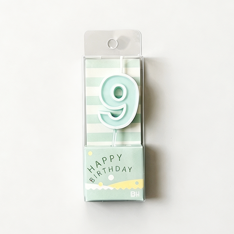 0-9 Pastel Candy Color Number Birthday Candles 10PCS Set