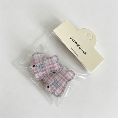 Bunny Shape Resin Hair Clips, 2 Pieces