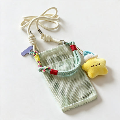 Star Charm Mesh Phone Pouch