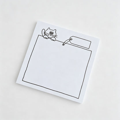 Line‑Art Cat Non‑Sticky Notes