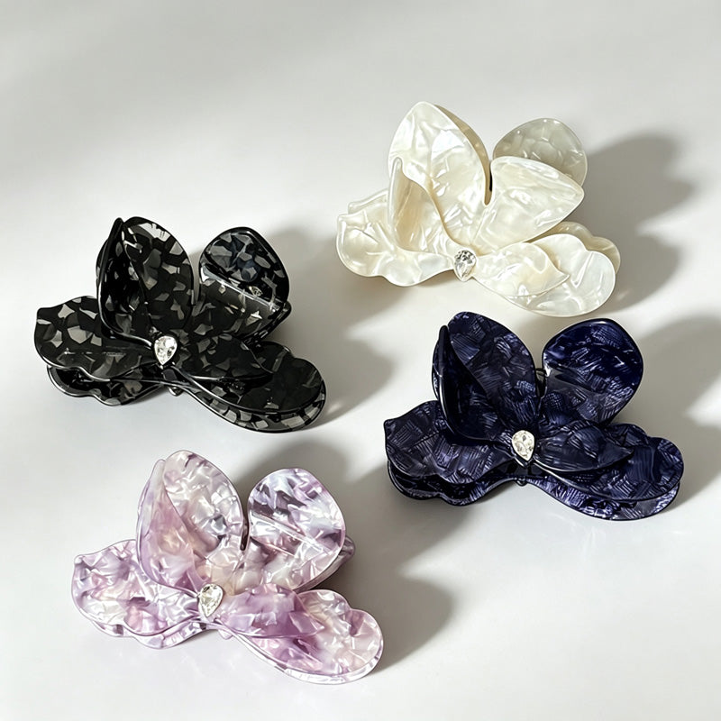 3D Flower Acetate Large Hair Claw