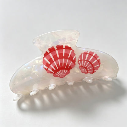 Starfish Shell Print Claw Clip