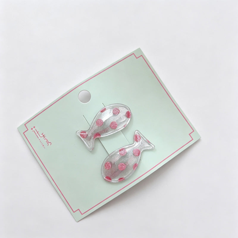 Fish Shape Dot BB Hair Clips