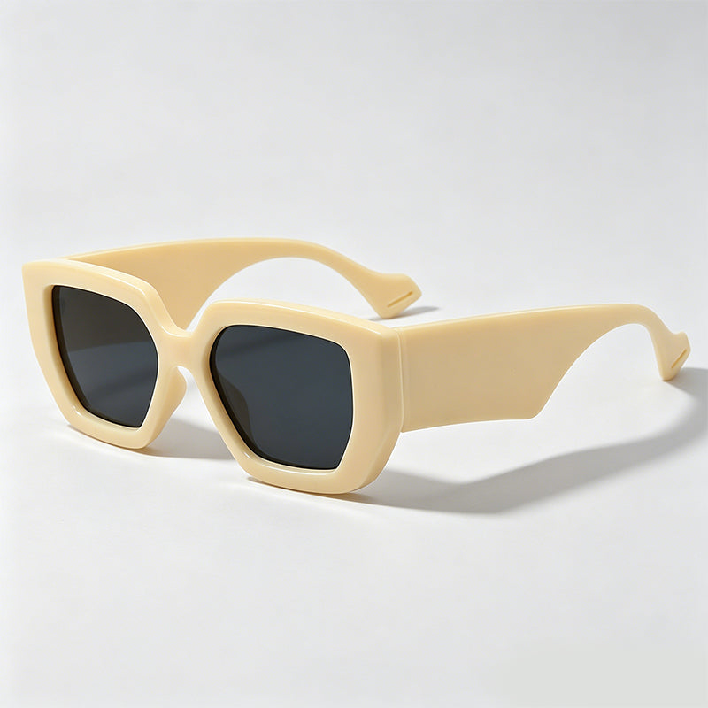 Wide Thick Temple Square Oversized Trend Fashion Sunglasses