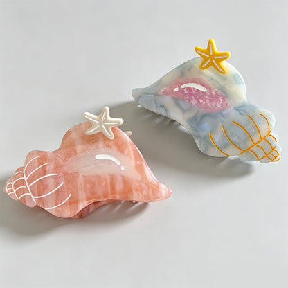 Whimsical Ocean Conch Claw Clip