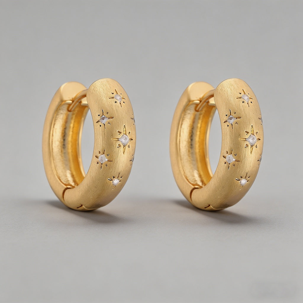 Vintage Starburst Zircon 18K G - Shopdayla Wholesale - #3266