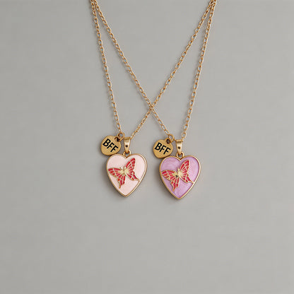 Butterfly BFF Friendship Neckl - Shopdayla Wholesale - #6978