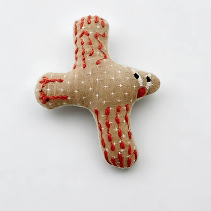 Playful Cartoon Animal Fabric Brooch