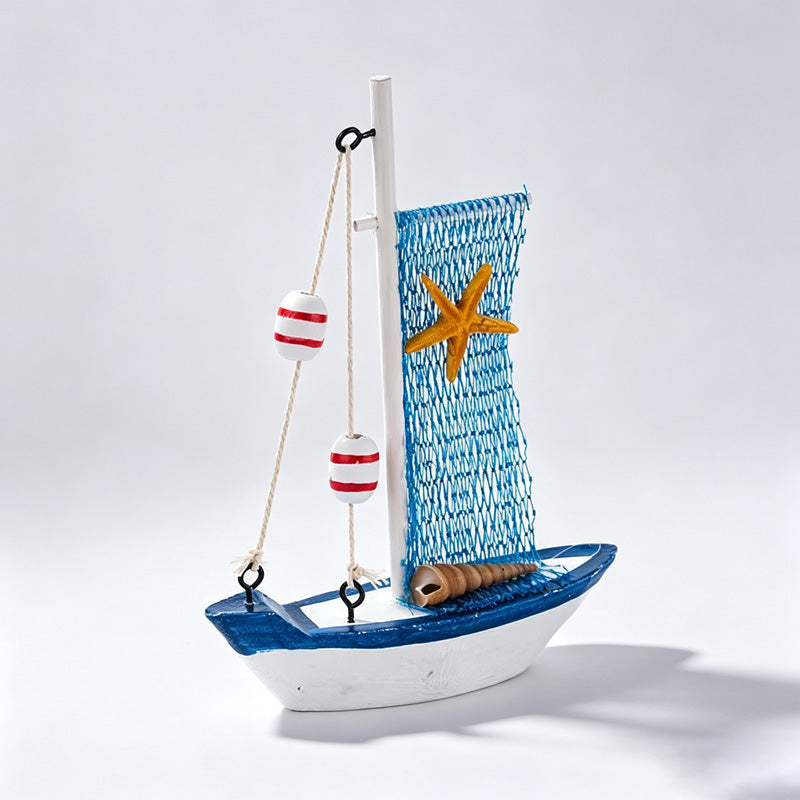 Wood Sailboat Model Ornament
