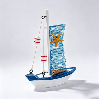 Wood Sailboat Model Ornament