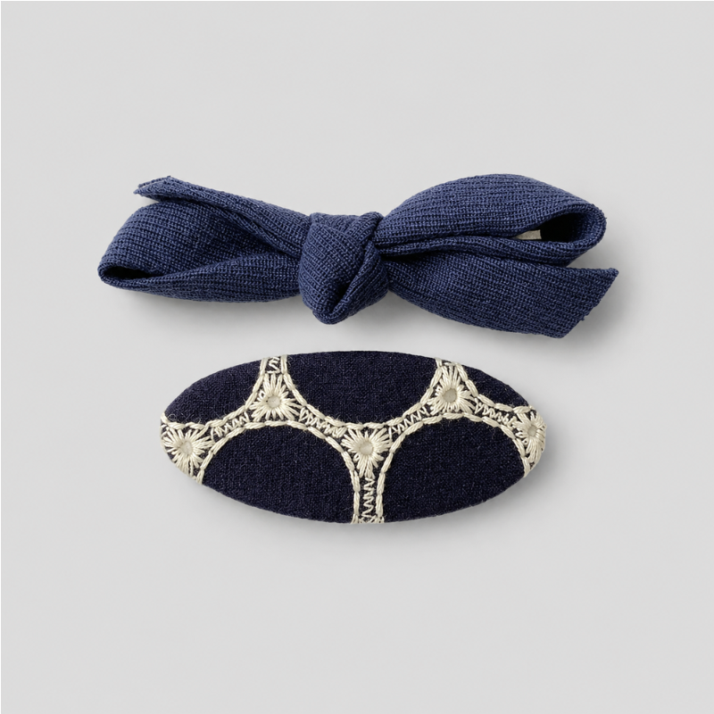 Mixed Bow Hair Clip Set