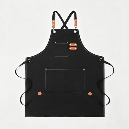 Cross‑Back Thick Canvas Apron