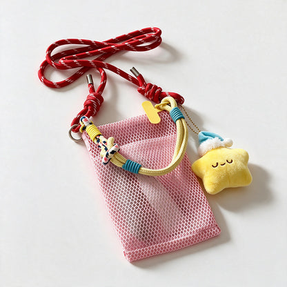 Star Charm Mesh Phone Pouch