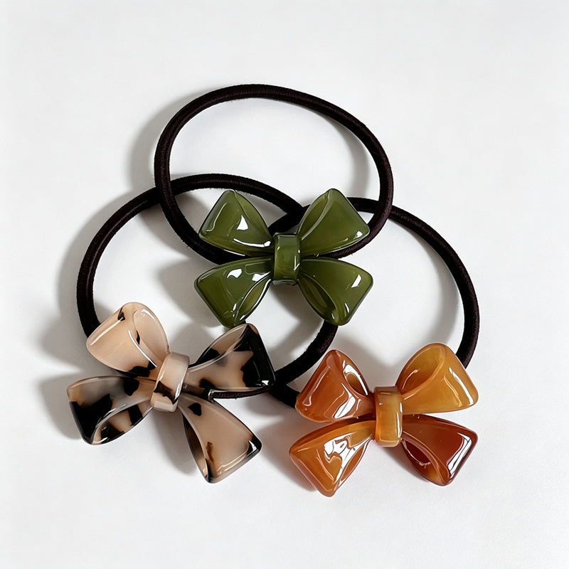 Acetate Bow Hair Elastic Hair Tie