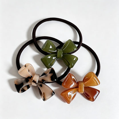 Acetate Bow Hair Elastic Hair Tie