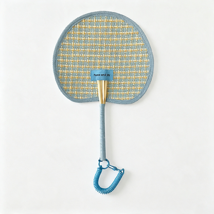 Woven Wheat Straw Hand Fan