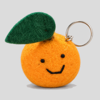 Fruit Shape Smiling Face Keychains