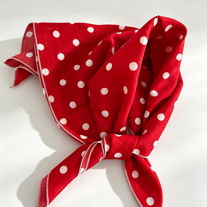 Polka Dots Print Square Neck Scarf