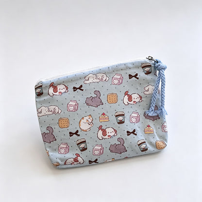 Bunny Dog Printed Fabric Pouch