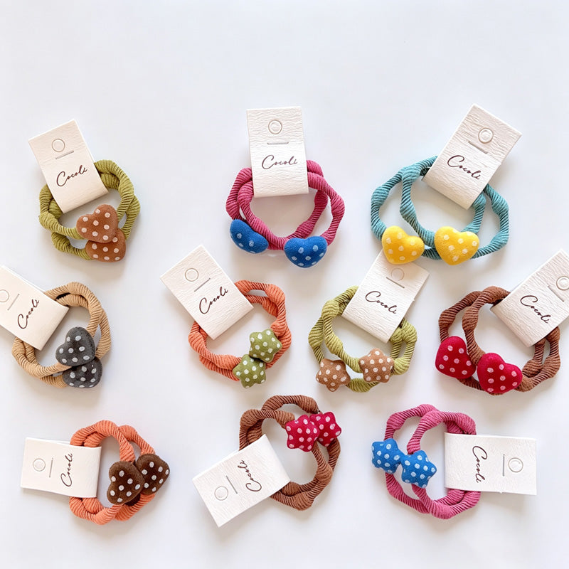 Polka Dot Star Resin Hair Tie