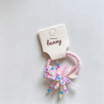 Colorful Beaded Flower Shape Hair Tie