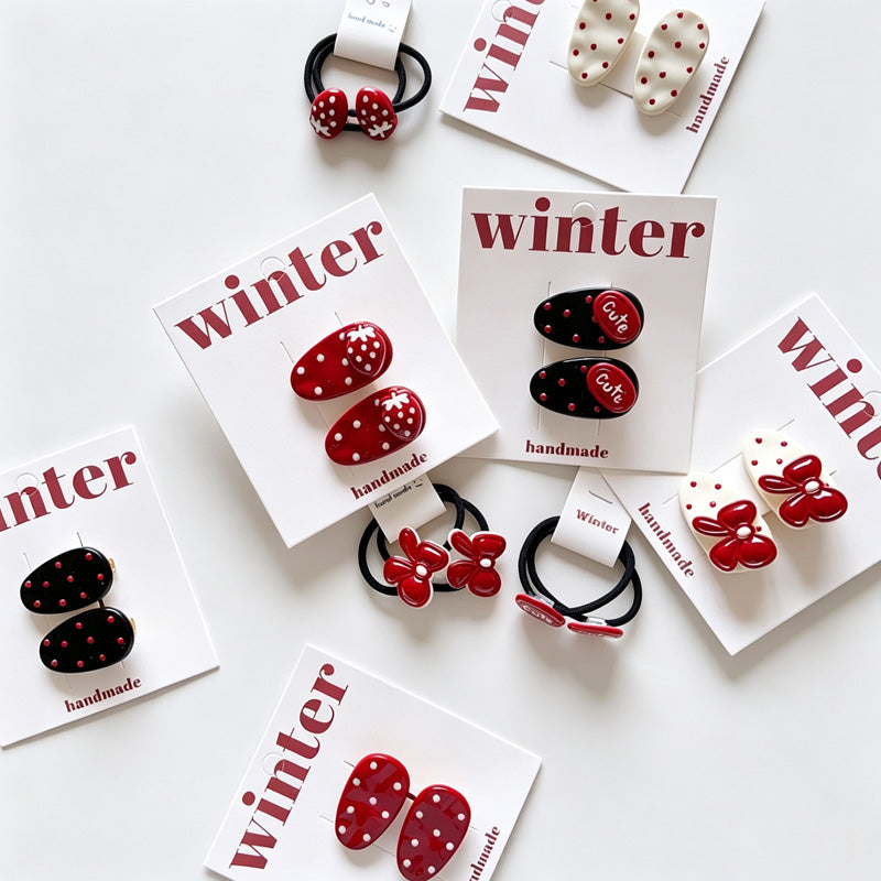 Dots BB Hair Clips Set