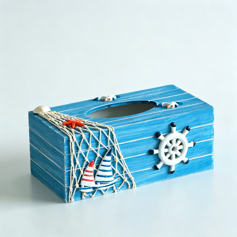 Ocean Wooden Tissue Box