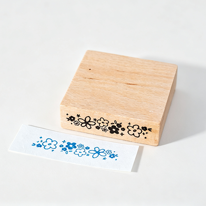 Beech Wood Rubber Stamp