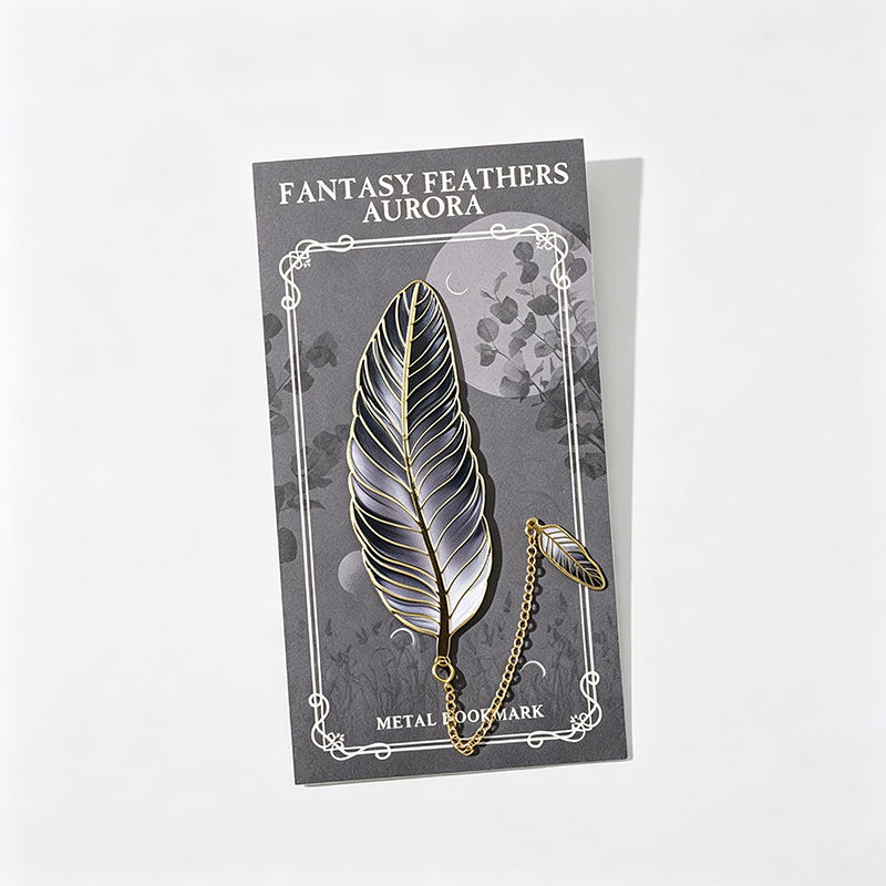 Feather Tassel Metal Bookmark