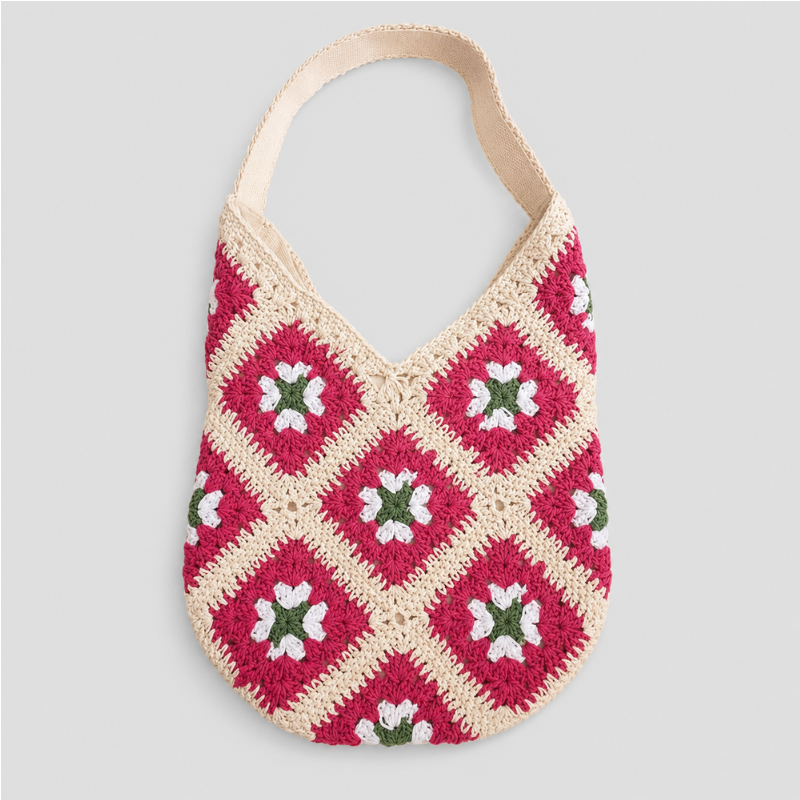 Sunflower Knitting Shoulder Bag