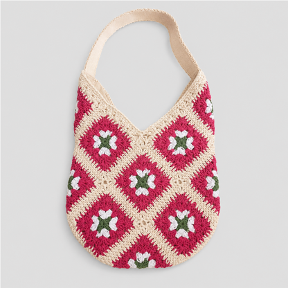 Sunflower Knitting Shoulder Bag