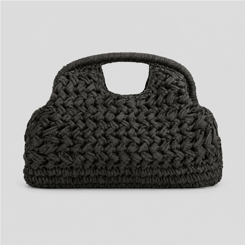 Woven Handle Crochet Bag