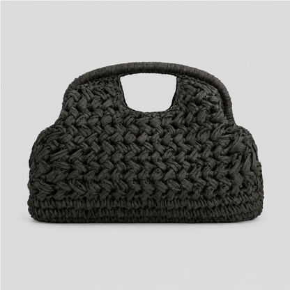 Woven Handle Crochet Bag