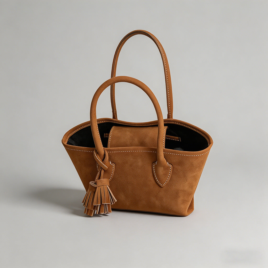 Vintage Suede Mini Tote Bag
