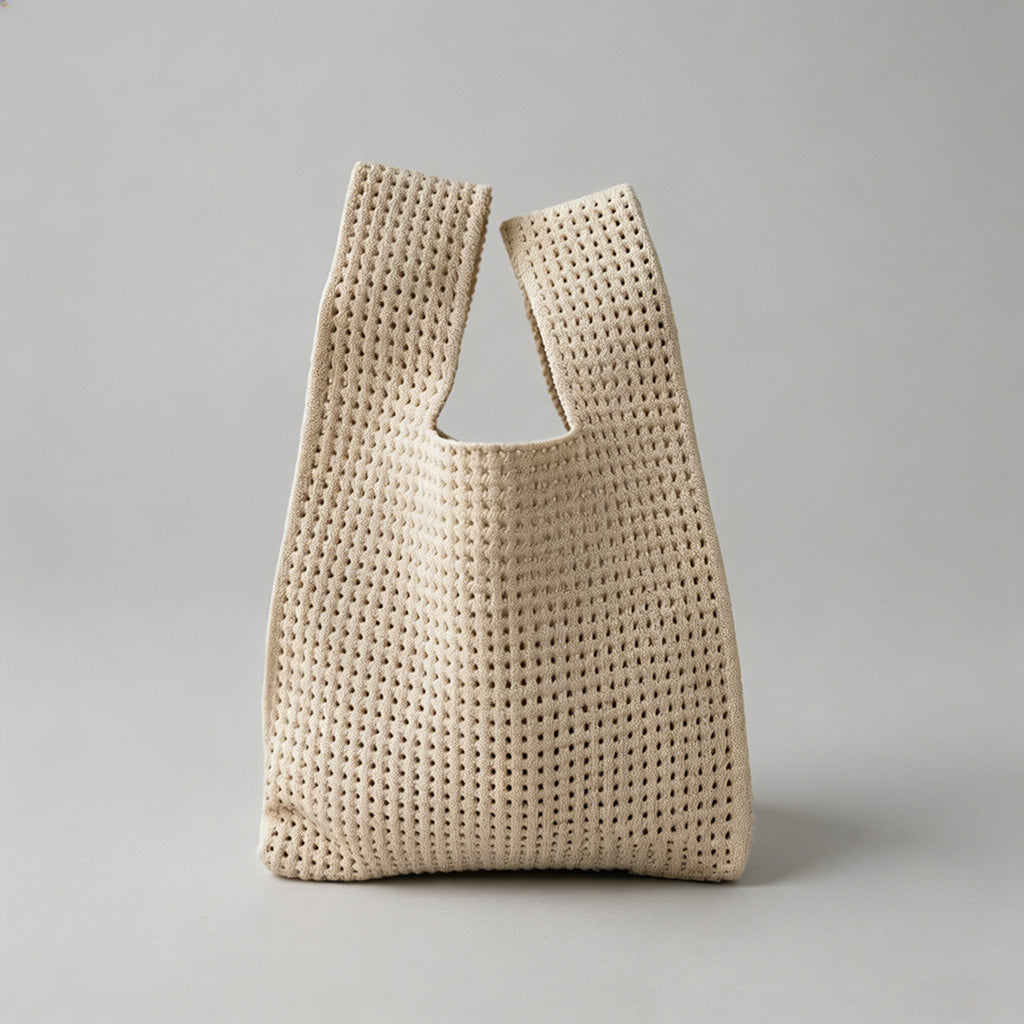 Hollow Out Knit Tote Bag - Shopdayla Wholesale - #7602