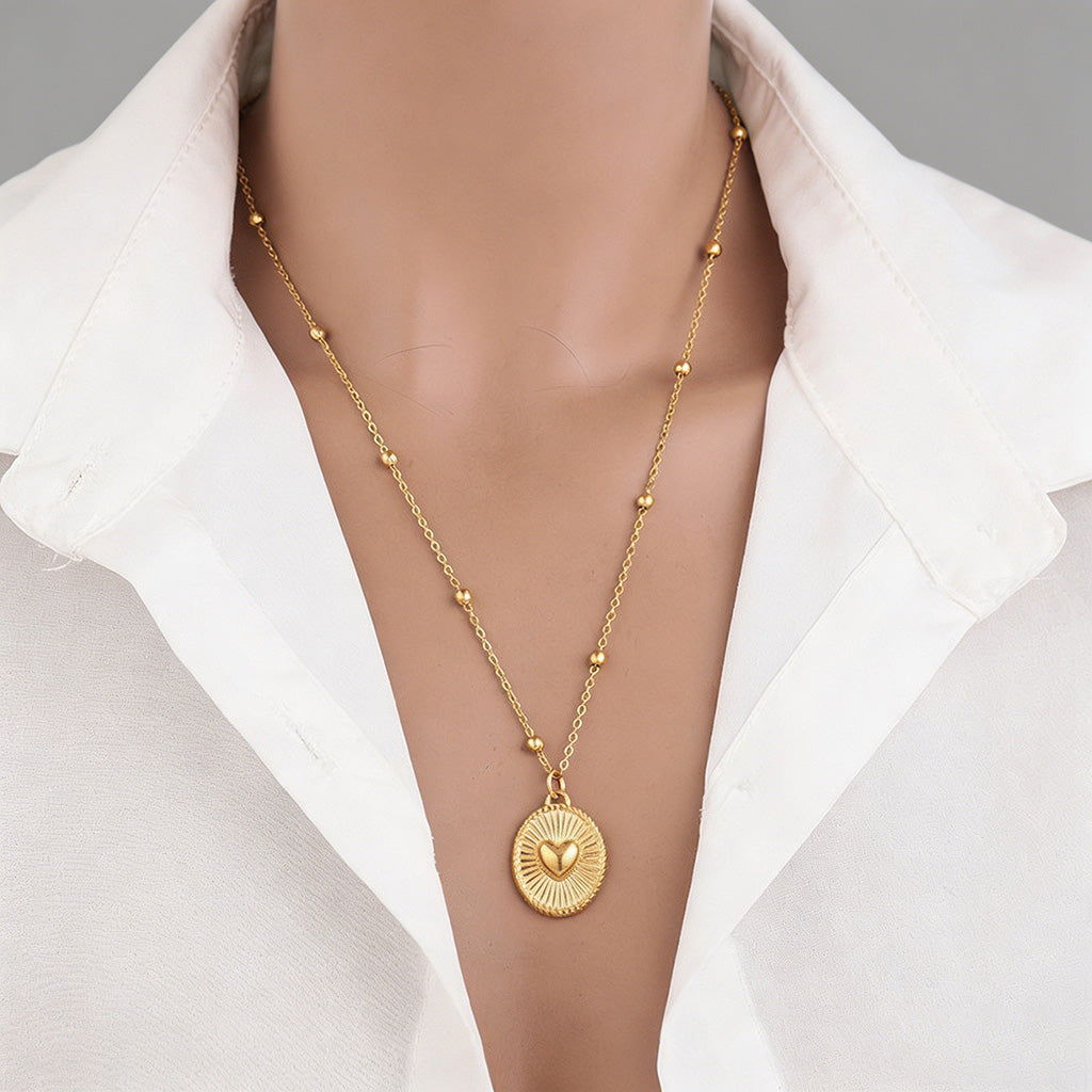 Heart Pendant Necklace - Shopdayla Wholesale - #3330