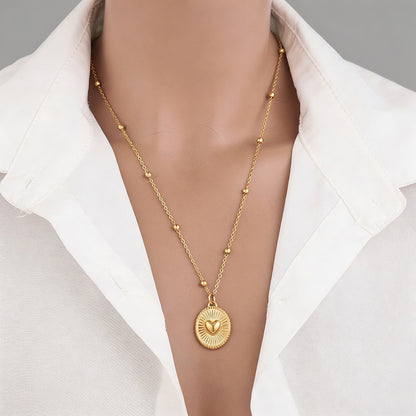 Heart Pendant Necklace - Shopdayla Wholesale - #3330