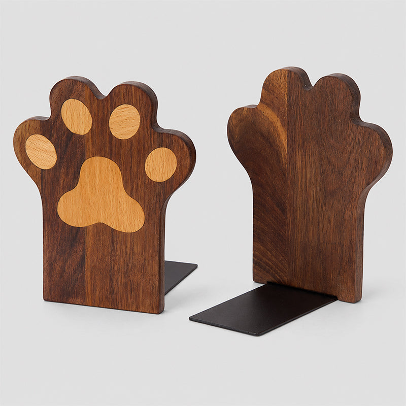 Cat Paw Solid Wood Bookends - Shopdayla Wholesale - #4802